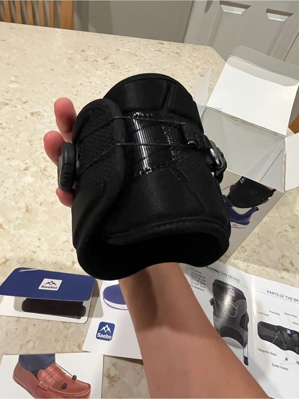 New saebostep Black Ankle-Foot Orthosis (AFO) for foot drop